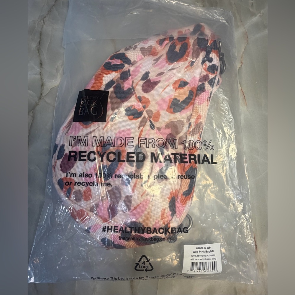 Ameribag Pink Leopard Sling Bag Healthy Back Bag - Picture 3 of 6